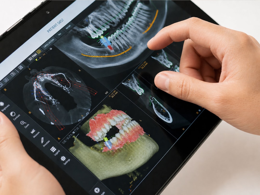Digital implant planning shown on a tablet
